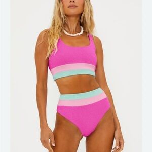 Beach Riot Mackenzie Top & Heidi Bottom in Blossom Colorblock